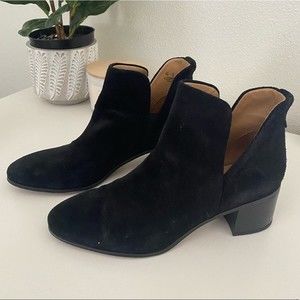 Franco Sarto Roar Suede Leather Open Side Booties
